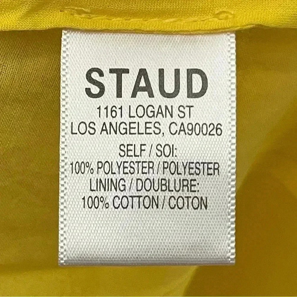 STAUD Dandelion Printed Organza Maxi Dress in Goldie Size 10 - Picture 8 of 16